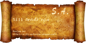 Sill Antónia névjegykártya
